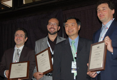 da sinistra: Massimiliano Pau, Bruno Leban, Wei-Chung Wang, Antonio Baldi  (CLICCA PER SCARICARE LA FOTO IN ALTA DEFINIZIONE)